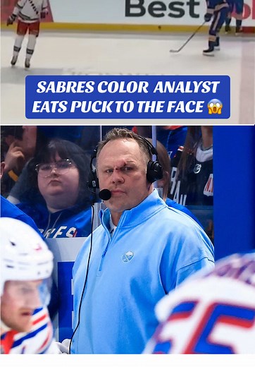 Rob Ray Takes a Puck to the Face During NHL Game