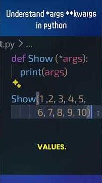 Do you feel confused about *args and **kwargs in python. Let's make it easy for you. #python #coding