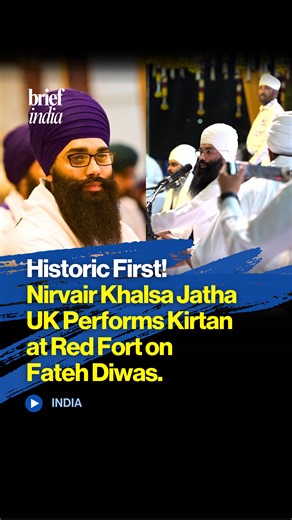 Historic first: Nirvair Khalsa Jatha UK performs kirtan at Red Fort on Fateh Diwas