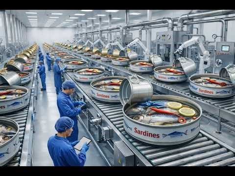 From Ocean Harvest to Your Table: Inside a High-Tech Sardine Factory | Full Industrial Process