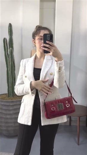 Givenchy Red Leather Logo Shoulder Bag | Elegant Luxury Designer Handbag #shorts #fashion #luxury