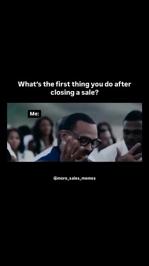 Nate - More Sales Memes on Instagram: "Part 444 | 💀 Celebrating a closed deal should be fun, motivating, and keep the momentum going. Here’s how a sales rep can make it more exciting: 1. Victory Lap (Literally or Figuratively) – Stand up, stretch, or take a quick walk like a champion returning from battle. If you’re in the office, a subtle strut never hurt anyone. 2. The Hype-Up Playlist – Blast your go-to victory song (even if just in your headphones). Whether it’s “We Are the Champions” or “E