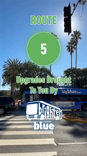 Big Blue Bus | A City of Santa Monica Service on Instagram: "💙🚍 #BBBRoute5 is growing with our community! #BrighterBlue is making it easier for neighbors, students, and families to connect on #BigBlueBus Route 5: 🌆 Expanded weekday hours: 5:50 a.m. to 9:45 p.m. 🤝 More frequent service: Every 30 minutes most of the day in both directions 📚 Route 5 now serves Santa Monica College, giving students and staff from Palms, Cheviot Hills, Rancho Park, and Century 
