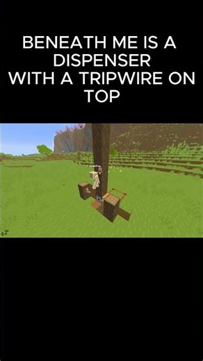 minecraft dispenser catches me mid-fall #minecraft #shorts #trending