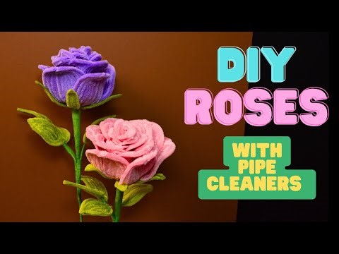 How to Make a Pipe Cleaner Rose 🌹 | Full DIY Tutorial for beginners