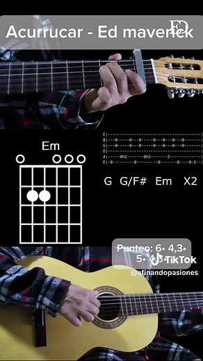 Tutorial de Cómo Tocar Acurrucar en Guitarra | Ed Maverick