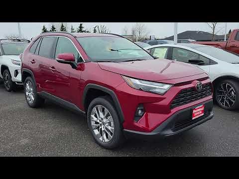 2025 Toyota RAV4 XLE Premium AWD in Ruby Flare Pearl & Ash Softex