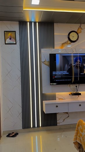 LCD panel ✅#bedroom #pvc #interior | Pb03 interior