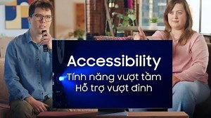 Trở thành điểm độc đáo dành riêng cho người khiếm thính và người khiếm thị, những phím tắt trợ năng (Accessibility Shortcuts) phá vỡ hoàn toàn giới hạn nghe nhìn, lưu giữ trọn vẹn cảm xúc từng cảnh phim khi trải nghiệm cùng TV Samsung đẳng cấp. Không có giới hạn nào là không thể phá vỡ! Tìm hiểu ngay những tính năng ưu việt từ TV Samsung để chạm đến những tầng bậc rung cảm và giữ lửa đam mê. Khám phá Accessibility Shortcuts - Tính năng vượt giới hạn cho người khiếm thính và khiếm thị. #Samsung #