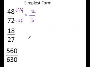 Simplifying, Reducing or Cancelling Fractions