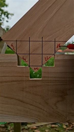 Tricks for marking wood corners using a step pattern #wood #shortvideo #woodworking