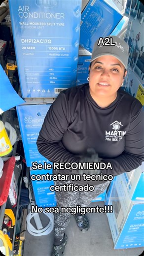 ¡Atención! Los Mini Split de la marca ZenAire vienen precargados con refrigerante R-32, clasificado como A2L: A = Baja toxicidad 2L = Baja flamabilidad (semiinflamable) Esto significa que puede incendiarse si se dan las condiciones adecuadas. No arriesgues tu seguridad ni tu inversión — ¡contrata siempre a un técnico certificado! #martinairandheating #theacdoctor #hvac | Greisy Martin