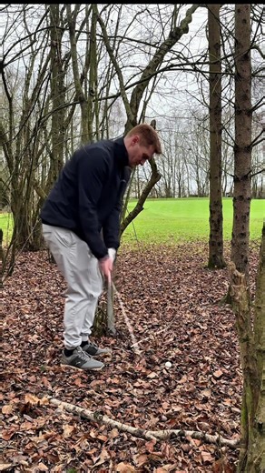 You hit some awful shots in golf… just so you get the chance to hit something special. Pulled it into the trees on a par 3, then knocked it to three feet and saved par. #golf #golftok #ukgolf #amat eurgolf #golfrecovery
