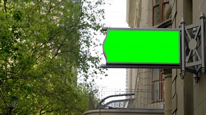 Led hoarding on the exterior of the building in city 4k Free Stock Video Footage