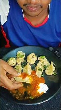 ASMR: Eating Spicy 🔥 Momos Eating Challenge Video #mukbang #eatingsounds #eating #foodie #ytshorts