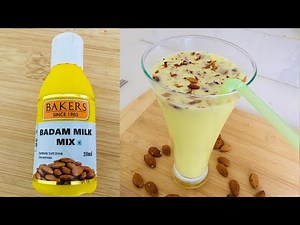 Bakers Badam Milk Mix 20ml | Instant Badam Milk Recipe | Badam Milk at Home