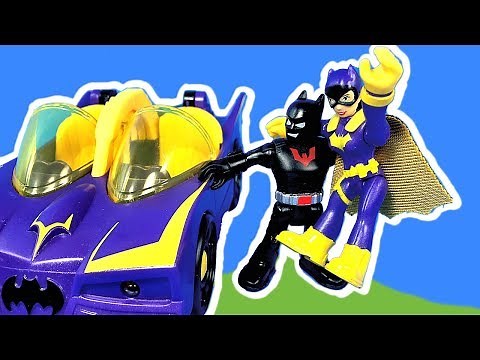 Imaginext Batman Beyond Gets Batgirl a New Purple Batmobile Toy Video
