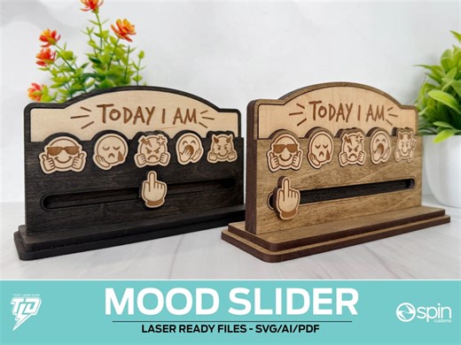 Mood Slider Stands - Laser Ready Files - All Lasers - Etsy