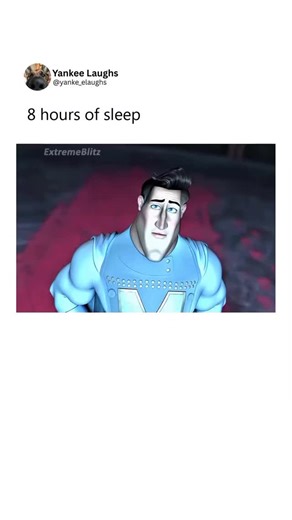 Yankee Laughs on Instagram: "Getting a full eight hours of sleep can feel like a complete physiological transformation, much like Metroman shedding his hero persona for a life of leisure. When the body finally hits that deep REM cycle without interruption, it triggers a massive release of growth hormones and memory consolidation that leaves you feeling invincible by morning. It is the ultimate recovery tool, turning a groggy, drained individual into someone who looks—and feels—like they could fl