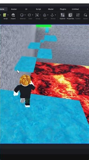 Making a Parkour Game in 1 Minute #roblox #robloxstudio #tutorial