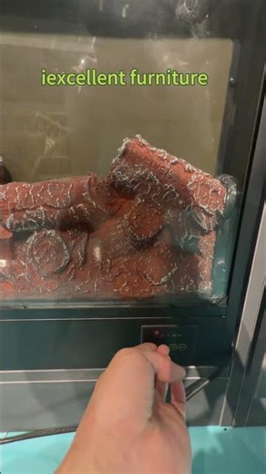 Meuble TV moderne avec cheminée électrique.