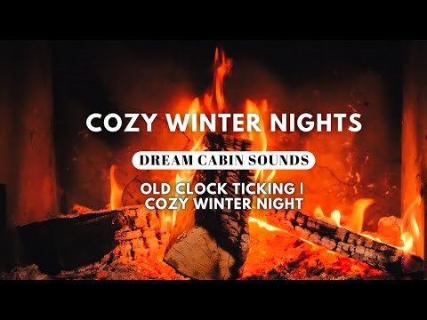 Just Fire & Time 🔥 Fireplace Crackling and Old Clock Ticking