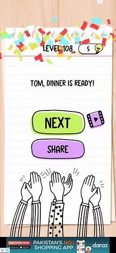 Brain test Level 108 catch it before mom get heart attack Walkthrough