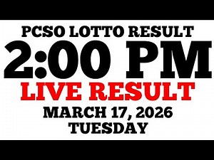 Lotto Result Today 2:00 PM Draw March 17, 2026 Tuesday PCSO LIVE Result