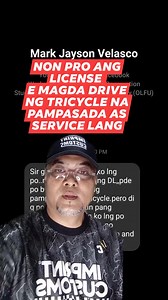 2.6K reactions · 139 shares | NON PRO DRIVERS LICENSE FOR PRIVATE TRICYCLE #highlightseveryone #reelsfbシ #fbreelsfypシ゚ #fbreelsviral #reelsfypシ #reelsfacebook #everyone #ElPresidente #LamangAngMayAlam #roadsafety | Mario Montalban | Facebook