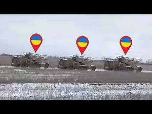 Russian Drones Destroyed Ukrainian Grad MLRS Convoy with Precision Strike!