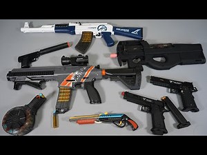 Shell ejecting Nerf Gun - Toy Gun - AK47 - HK416 -P90 Airsoft-Colt1911-Realistic Toy Guns Collection