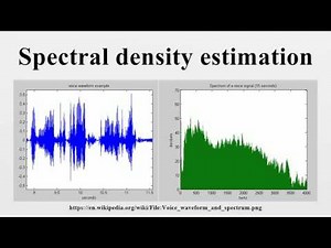 Spectral density estimation