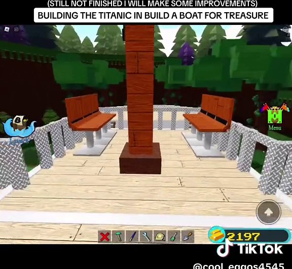 Building the Titanic in Build a Boat for Treasure