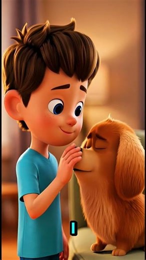 Cute baby loyal dog want to speak motivational. #aishorts #cartoon #animotion #motivational