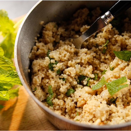 Ina's Couscous With Pine Nuts and Mint is the perfect healthy side dish: http://www.foodtv.com/5cgdj. | Food Network
