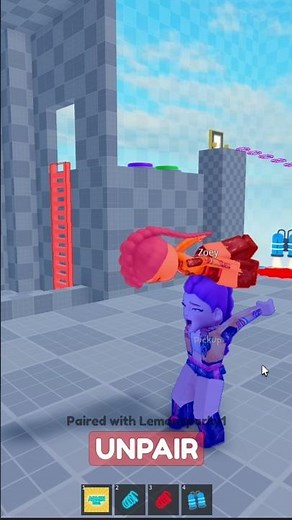 Fake Rumi and Rumi Play Carry Teamwork Obby #shorts #roblox #robloxshorts#obby