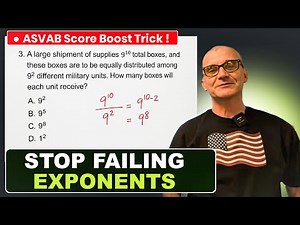 ASVAB Lesson and Practice on Exponents, Arithmetic Reasoning