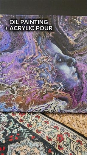 "Dream Weaver" oil and acrylic pour
