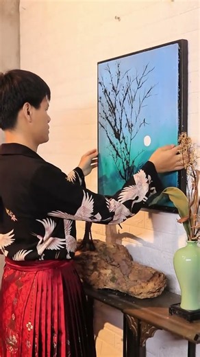 山裡撿來的小樹枝用來畫畫也可以哦，你也可以試試，很簡單的，一看就會了。 #畫畫 #畫畫的baby