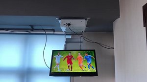 Remote Control Motorized Flip Down Flat Screen TV Ceiling  Lift TV Stand Mount for 32-70inch TV for Conference Room Hotel School
