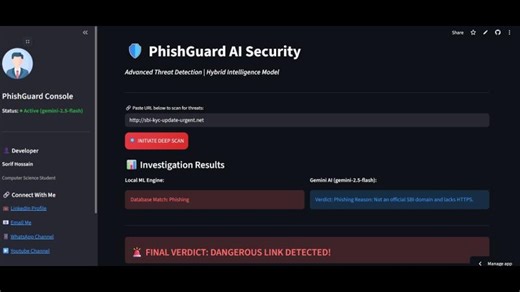 PhishGuard AI - Smart Security Tutor | AMD Slingshot Hackathon Demo | Team CyberShield | SORIF HOSSAIN