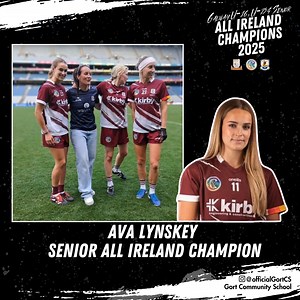 We had a fantastic welcome for our All Ireland Senior Camogie Champions and Past Pupils Aine Keane, Shauna Healy and Ava Lynskey along with Orla Mullins U23 Champion and current students U16 champions Cara Giblin, Ciara Mullins and Ciara Mahon. We are so proud of you all. | Gort Community School