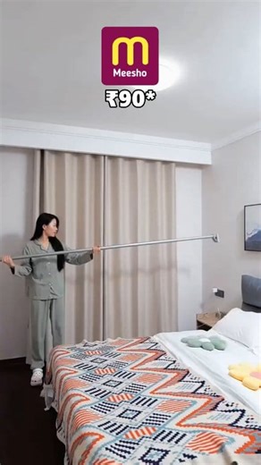 Comment for link 😍🖇️ extendable curtain rod #curtainrod #homedecorideas #viralproducts #trendystore #budgetfinds #homeessentials #smartliving #roommakeover #minimaldesign #homeaesthetic | 24SevenGadget