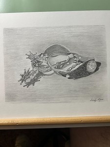 Original Pencil Drawing | Western Cowboy Spurs Still Life | Hand-drawn Realistic Western Art - Etsy