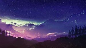 Starry Night In The Mountains Live Wallpaper - MoeWalls