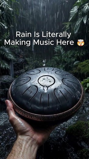 Rain Is Literally Making Music Here 🤯 #natureasmr #steeldrum