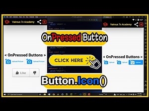 عمل زر قابل للضغط علية 👆🏻 OnPressed Button 🔘