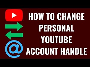 How to Change Personal YouTube Account Handle