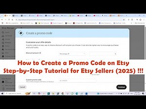 How to Create a Promo Code on Etsy Step by Step Tutorial for Etsy Sellers 2025 !!!