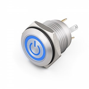 [Hot Item] 16mm Momentary IP65 Ring LED Power Symbol on off Push Button Switch